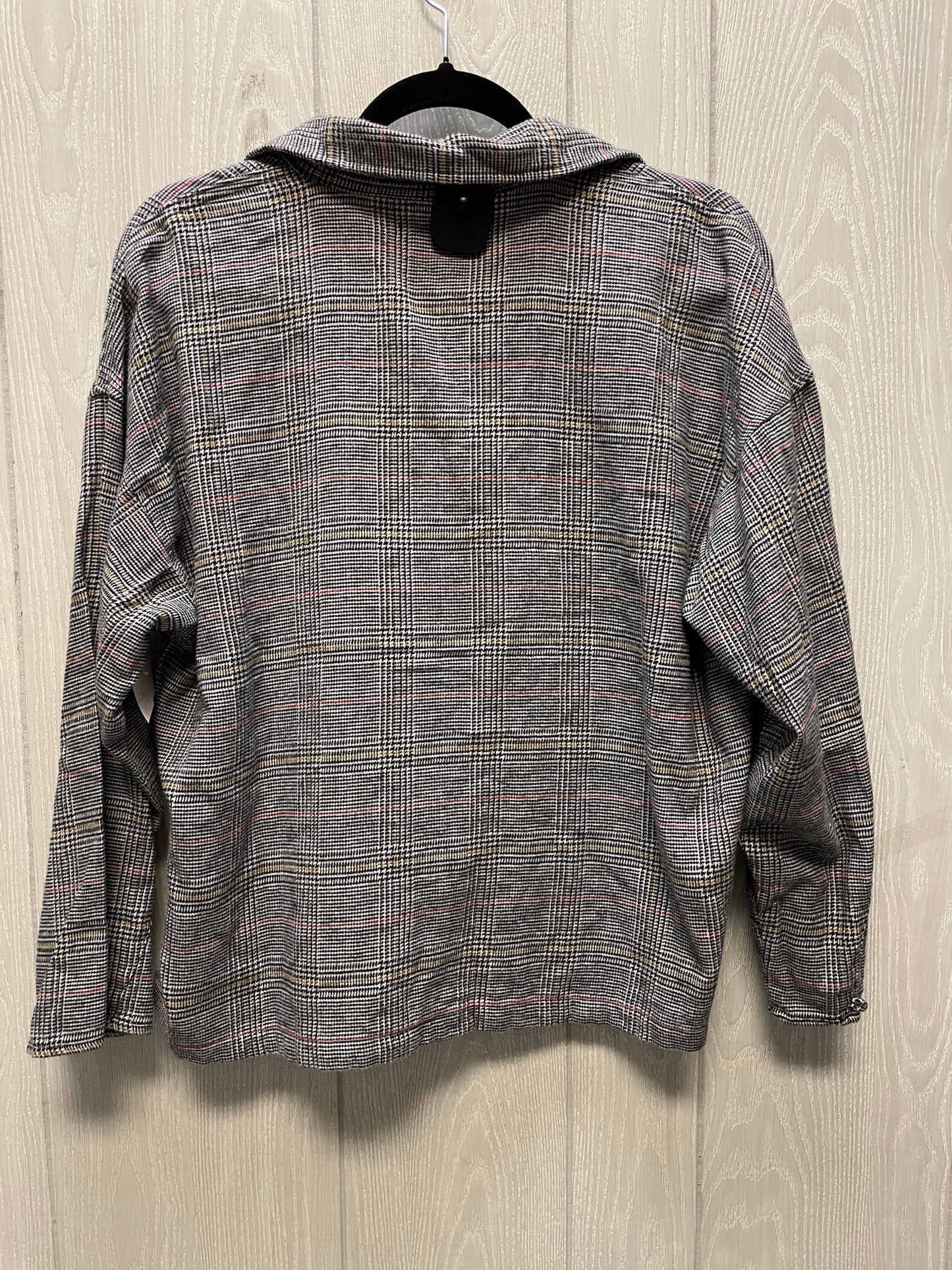 Top Long Sleeve By Madewell In Plaid Pattern, Size: S