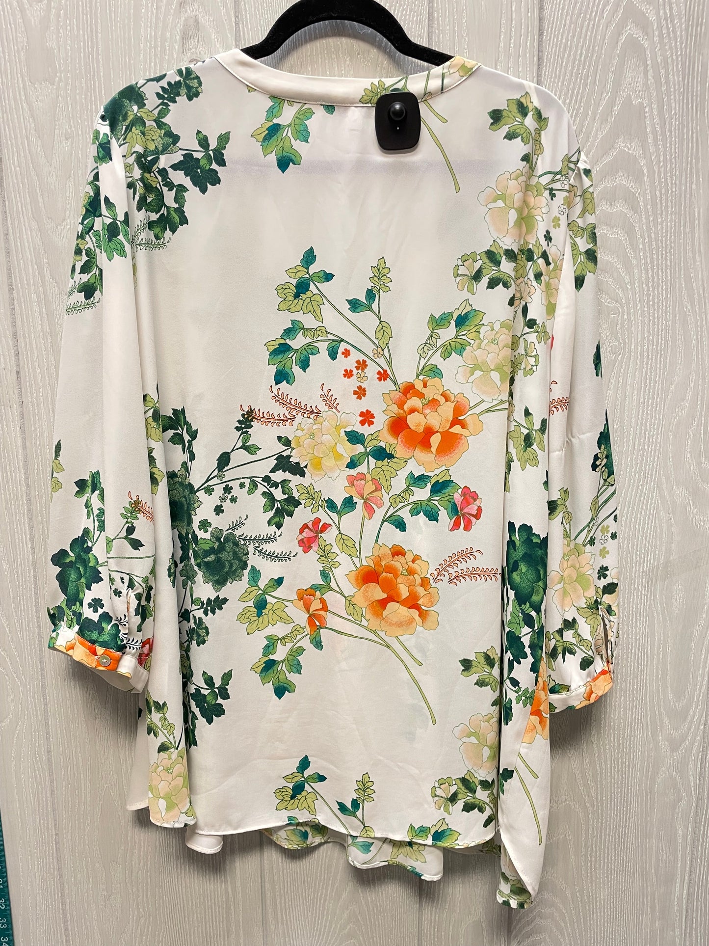 Blouse Long Sleeve By Rose And Olive In Floral Print, Size: 3x