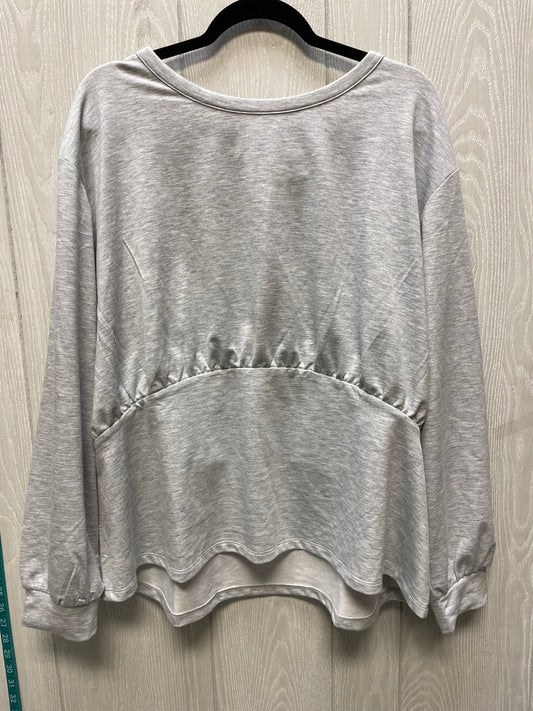 Top Long Sleeve By Lane Bryant In Grey, Size: 3x