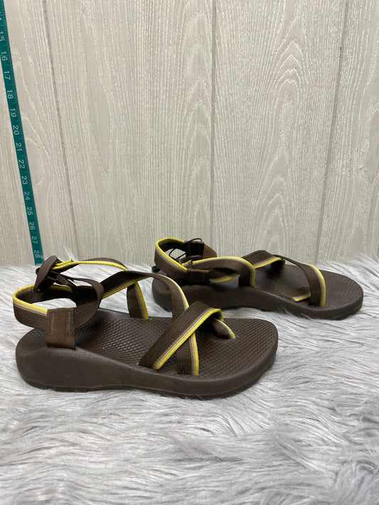 Sandals Sport By Chacos In Brown & Yellow, Size: 8