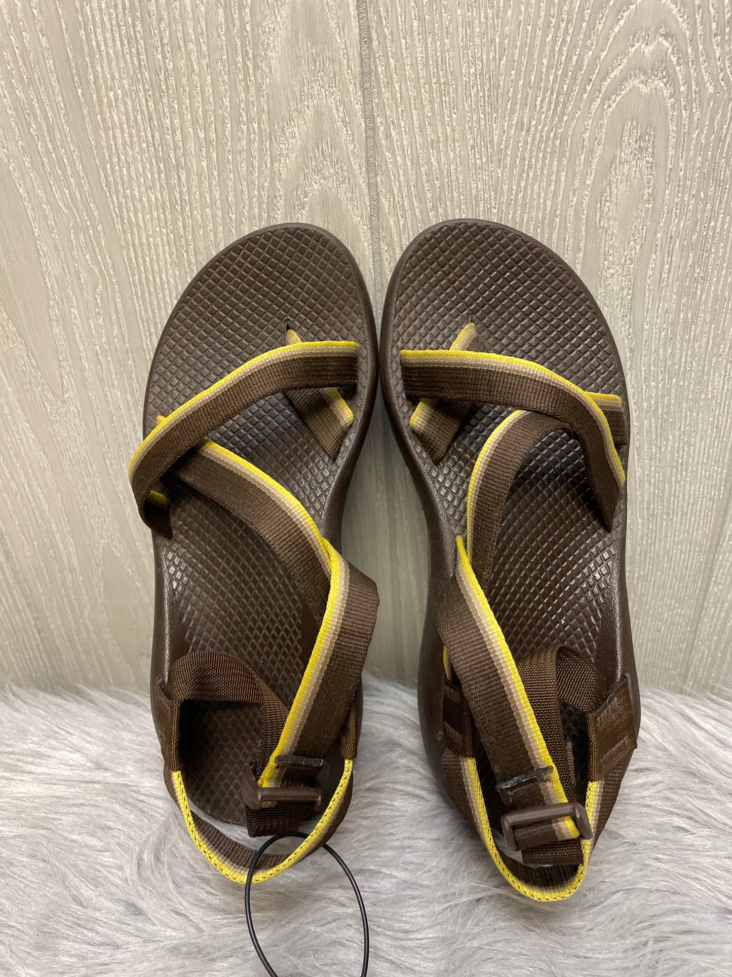 Sandals Sport By Chacos In Brown & Yellow, Size: 8