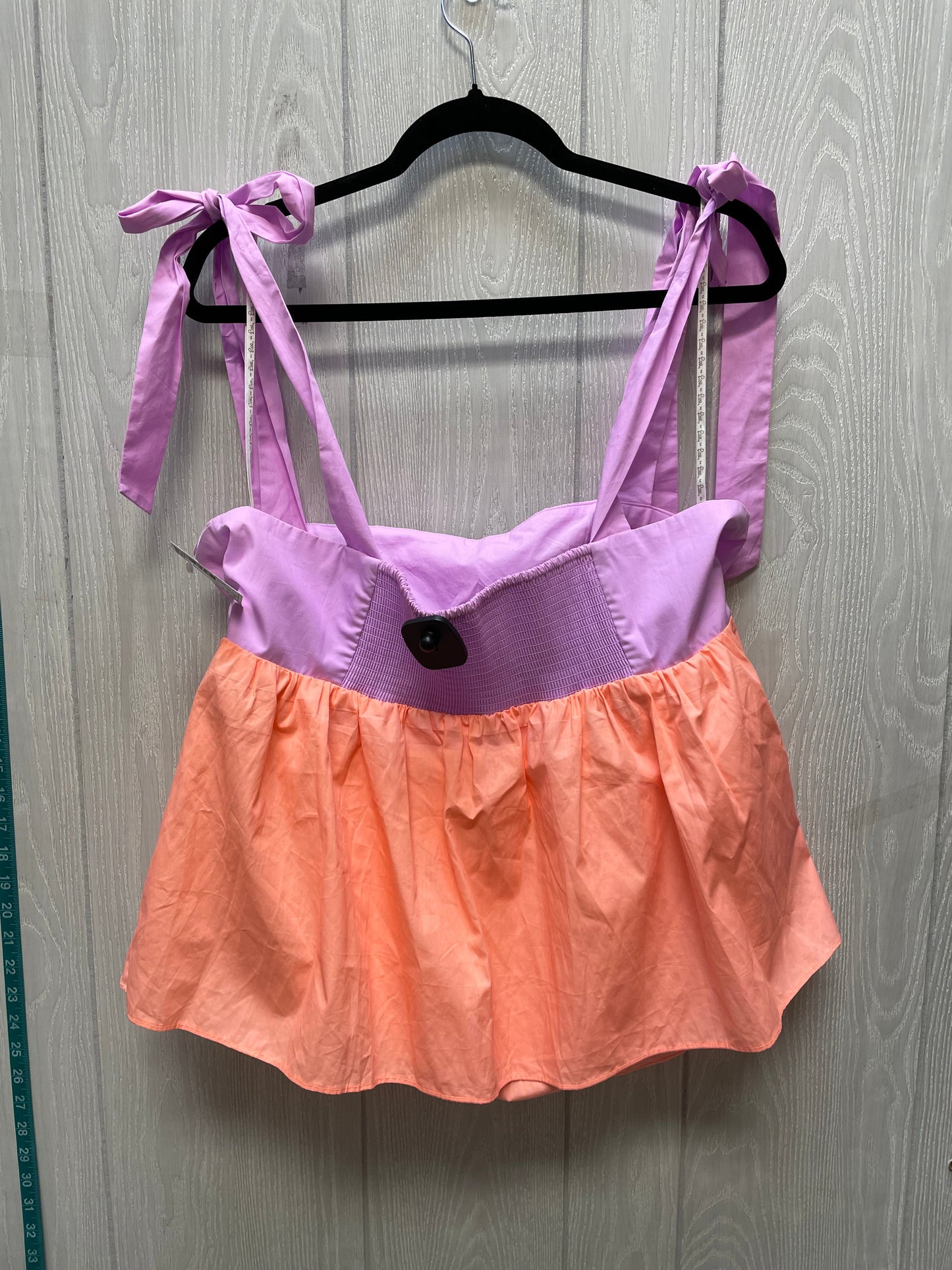 Top Sleeveless By Lilly Pulitzer In Orange & Purple, Size: Xl