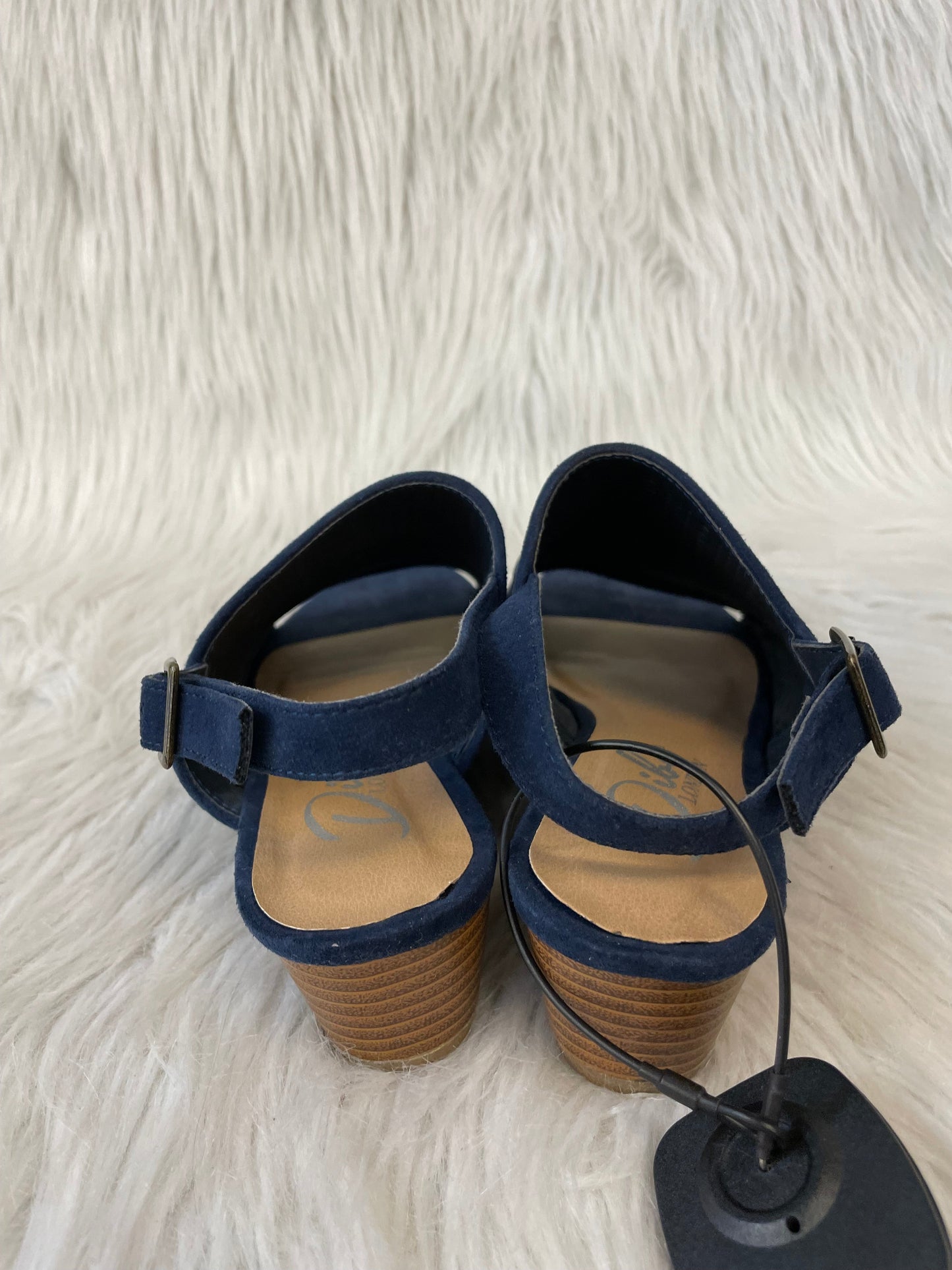 Sandals Heels Block By Diba In Navy, Size: 6.5