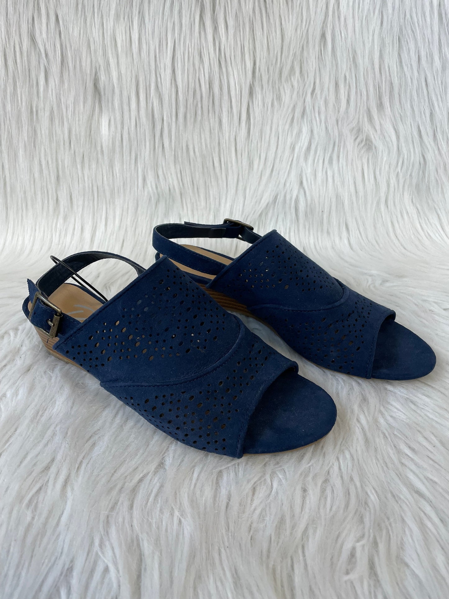 Sandals Heels Block By Diba In Navy, Size: 6.5