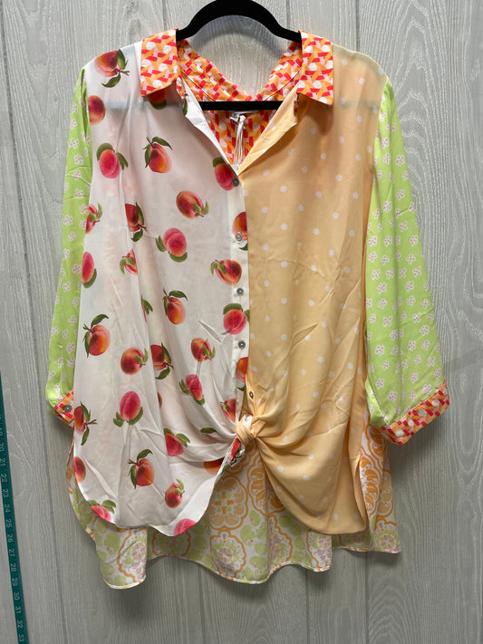 Blouse Long Sleeve By Rose And Olive In Multi-colored, Size: 3x