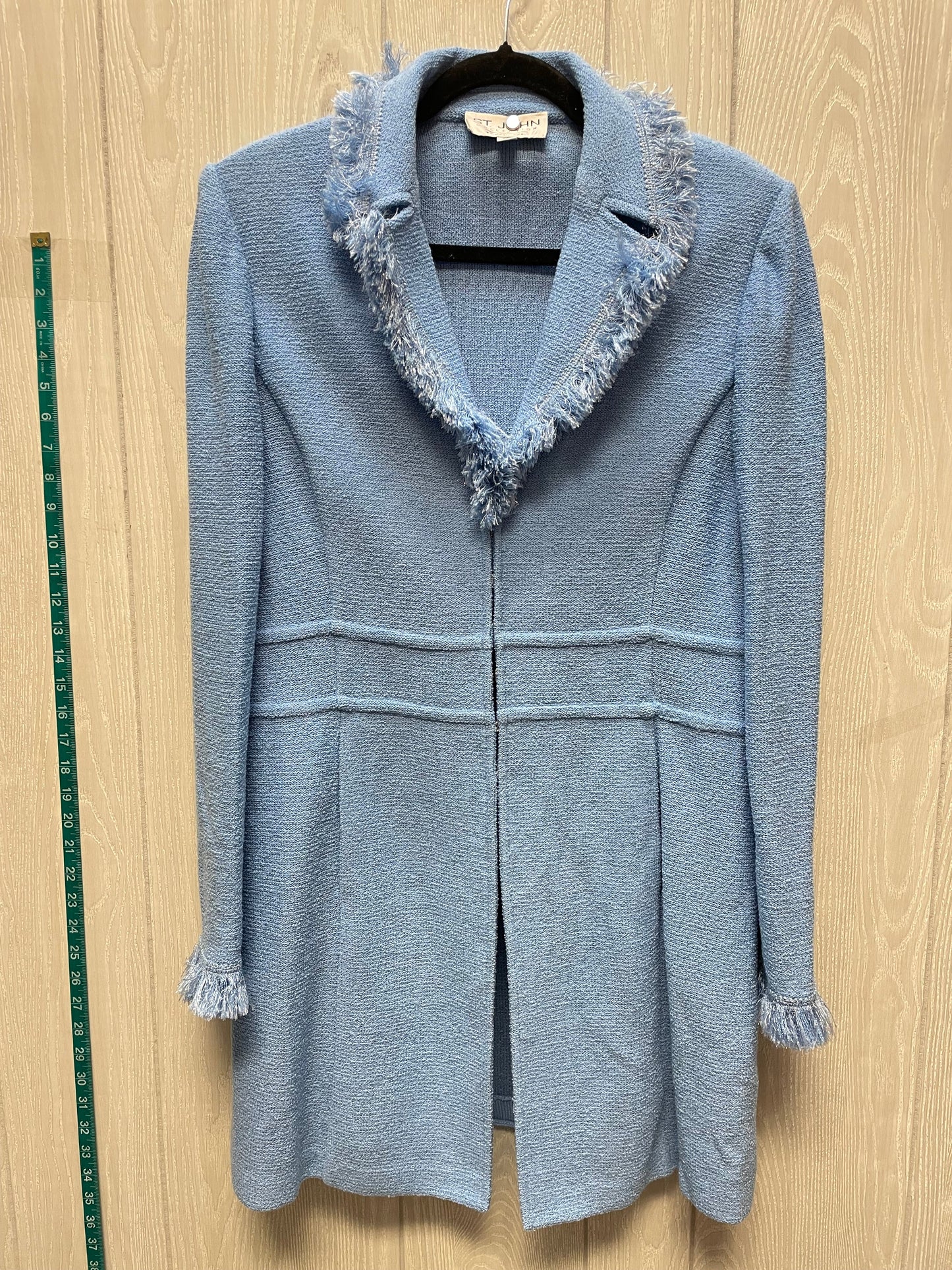 Coat Luxury Designer By St John Collection In Blue, Size: L