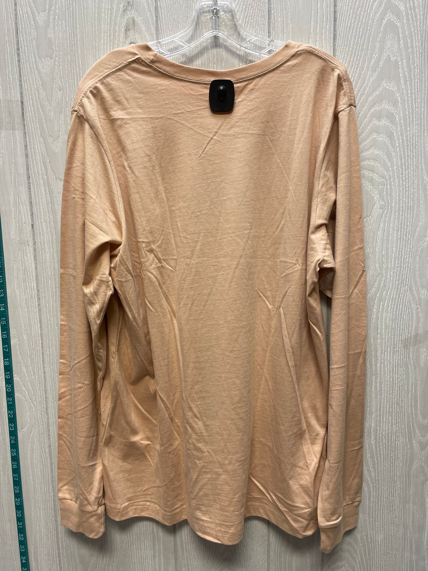 Top Long Sleeve Basic By Bella + Canvas In Tan, Size: Xl