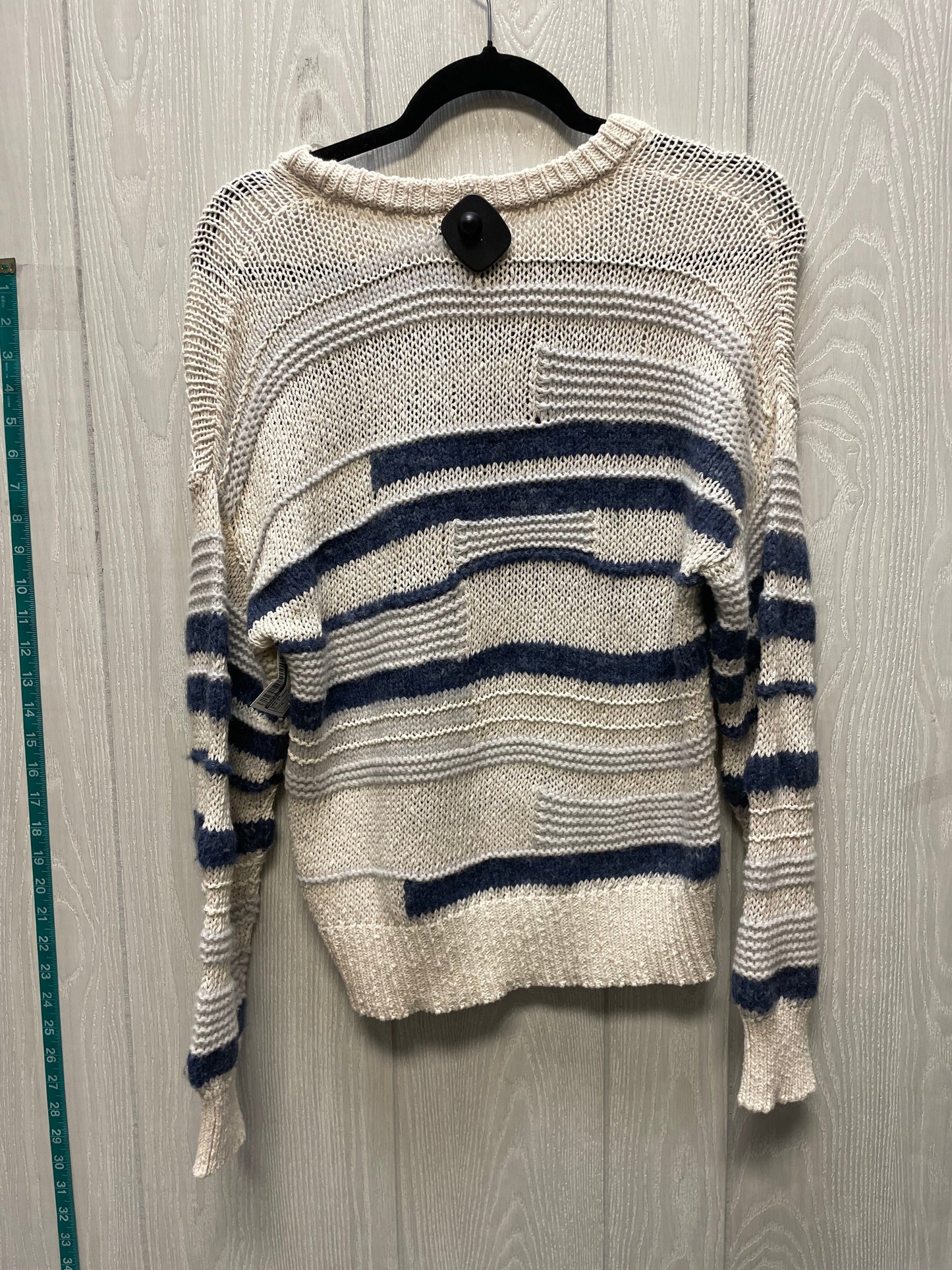 Sweater By Madewell In Blue & Cream, Size: M