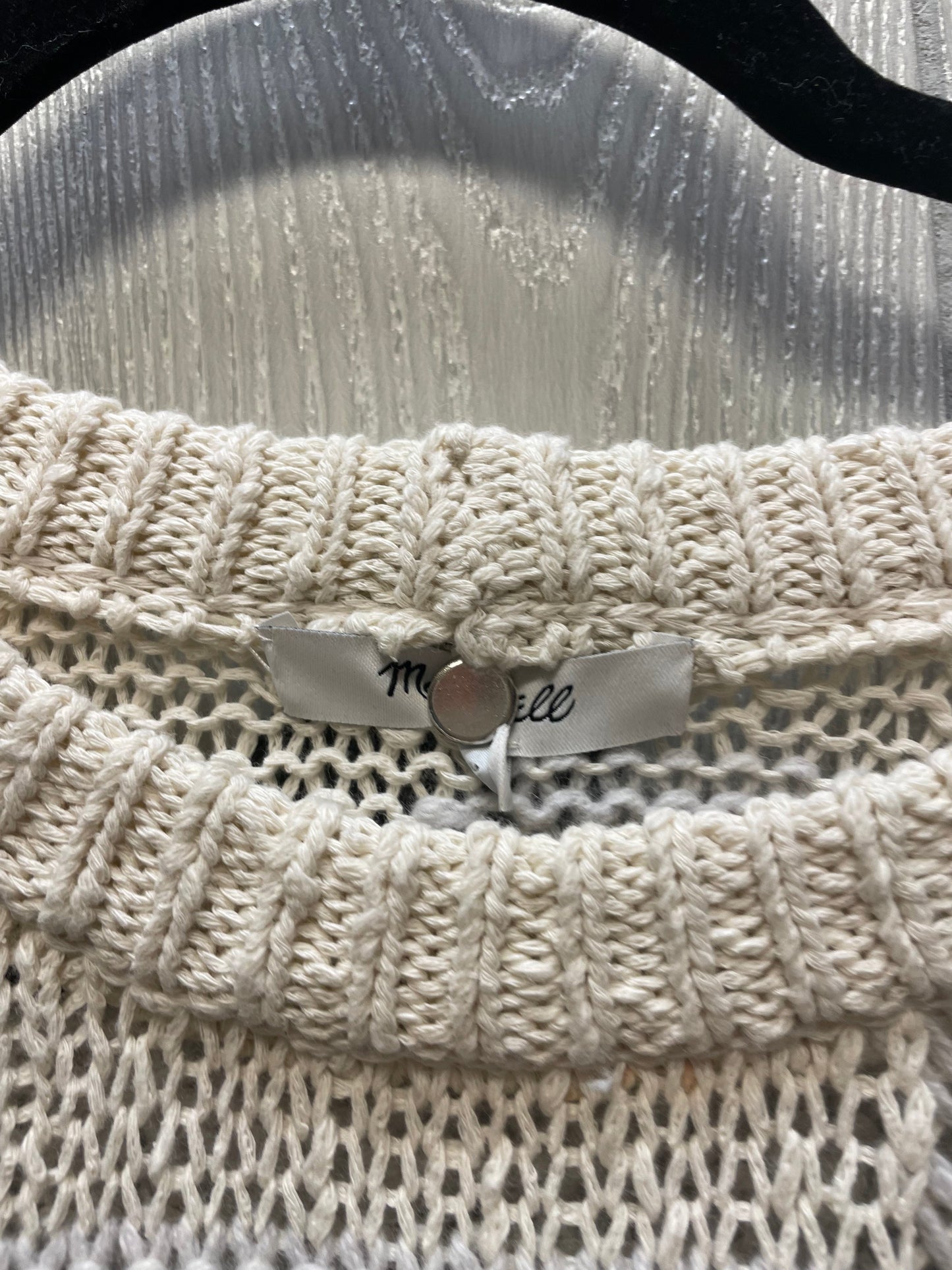 Sweater By Madewell In Blue & Cream, Size: M