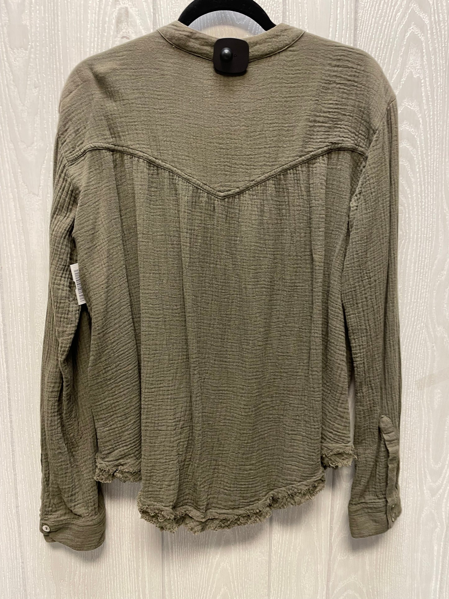 Top Long Sleeve By Free People In Green, Size: M