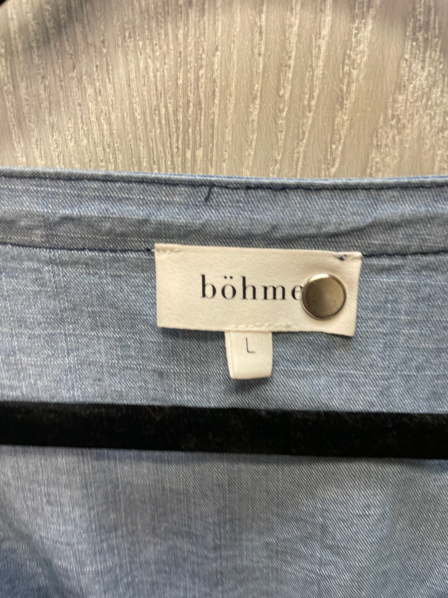 Dress Casual Short By Bohme In Blue Denim, Size: L