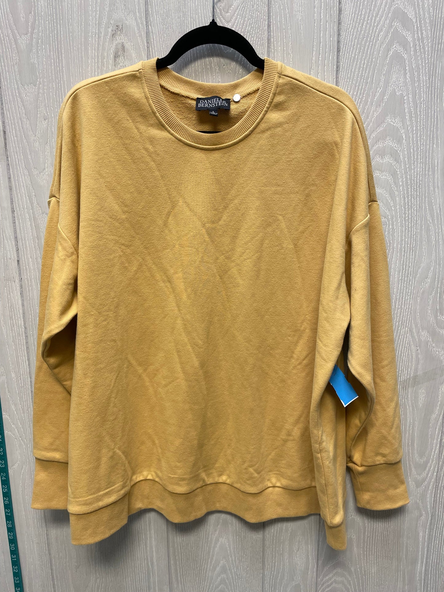 Sweatshirt Crewneck By Danielle Bernstein In Yellow, Size: L