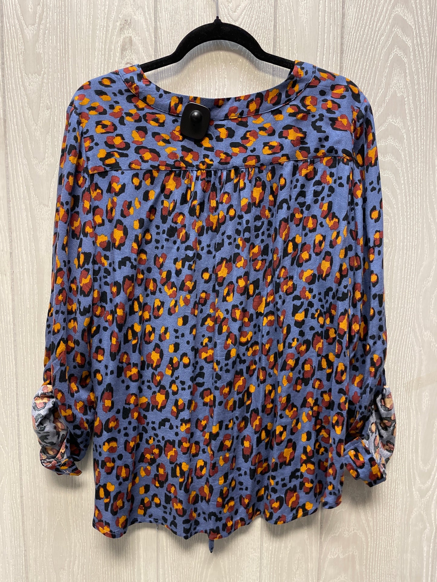 Blouse Long Sleeve By Como Blu  In Animal Print, Size: Xl