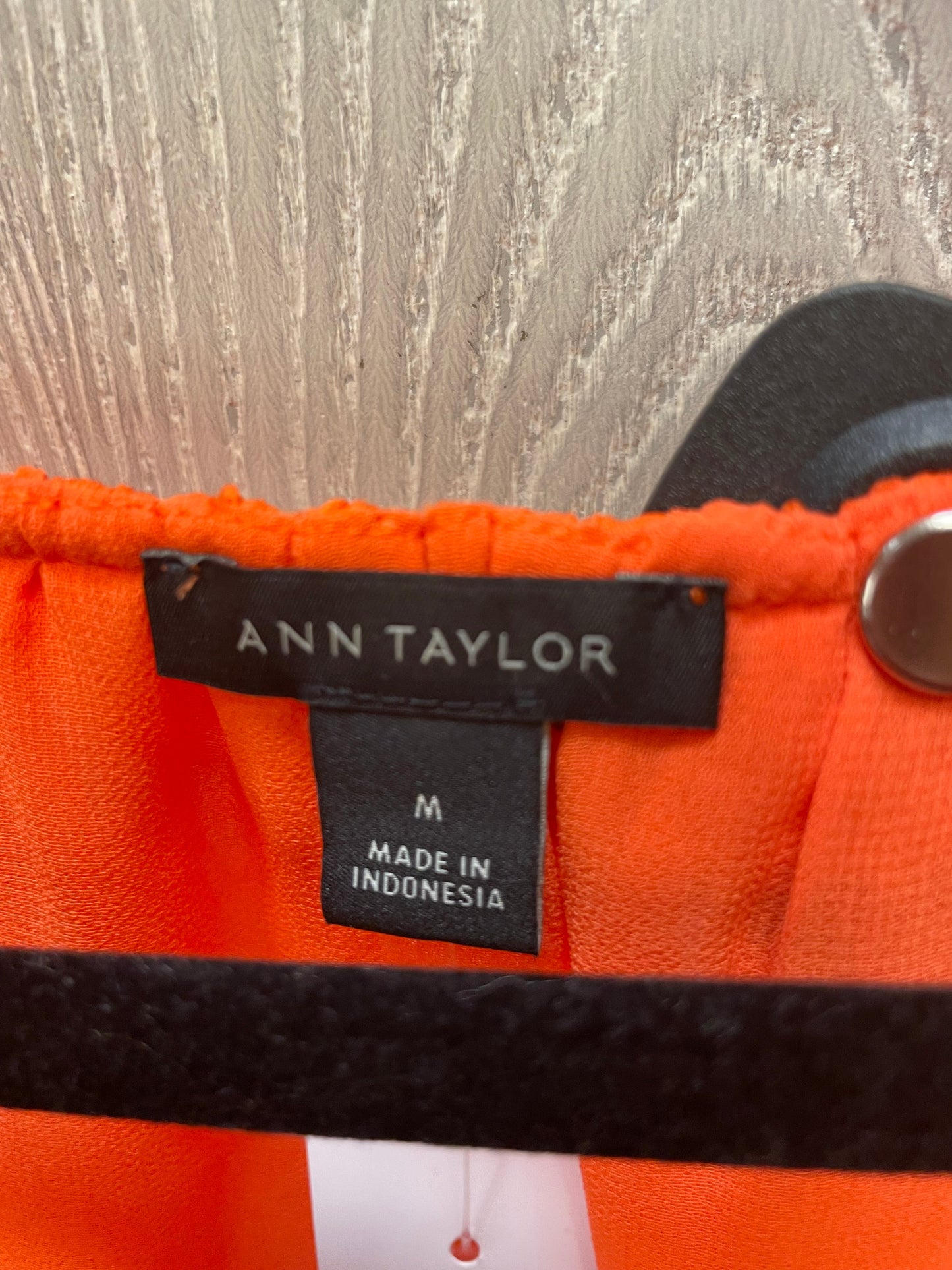 Blouse Short Sleeve By Ann Taylor In Orange, Size: M