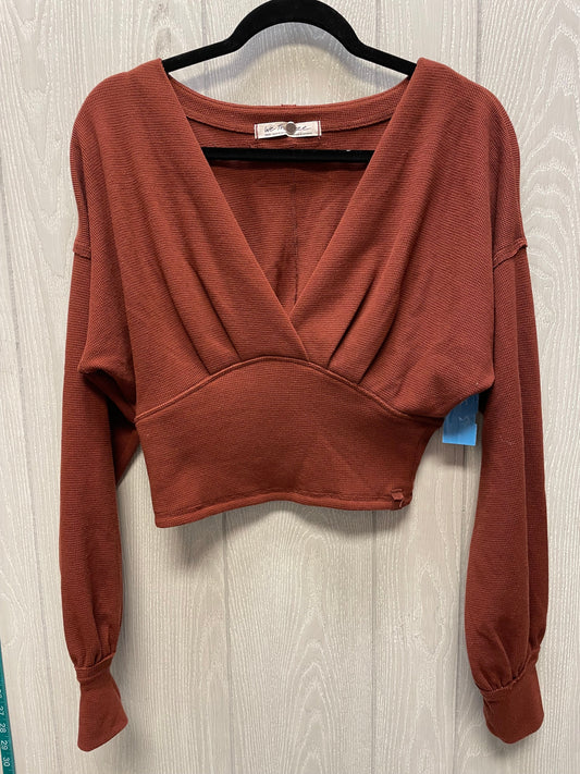 Top Long Sleeve By We The Free In Brown, Size: S