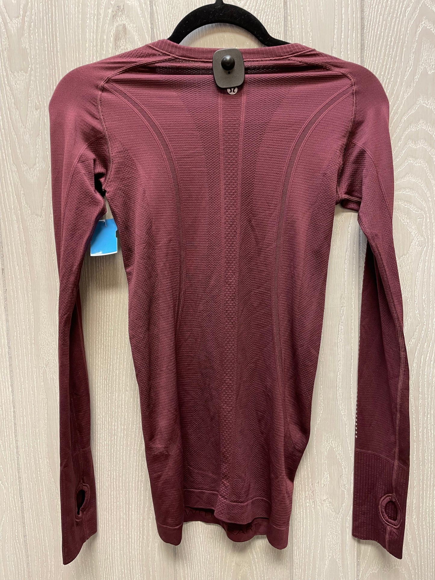 Athletic Top Long Sleeve Crewneck By Lululemon In Red, Size: 4