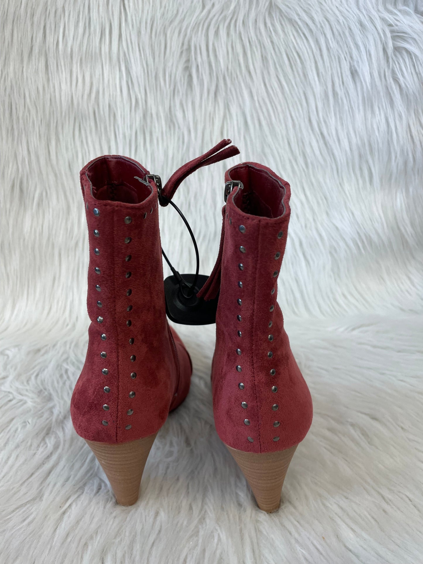 Boots Ankle Heels By Universal Thread In Red, Size: 7.5