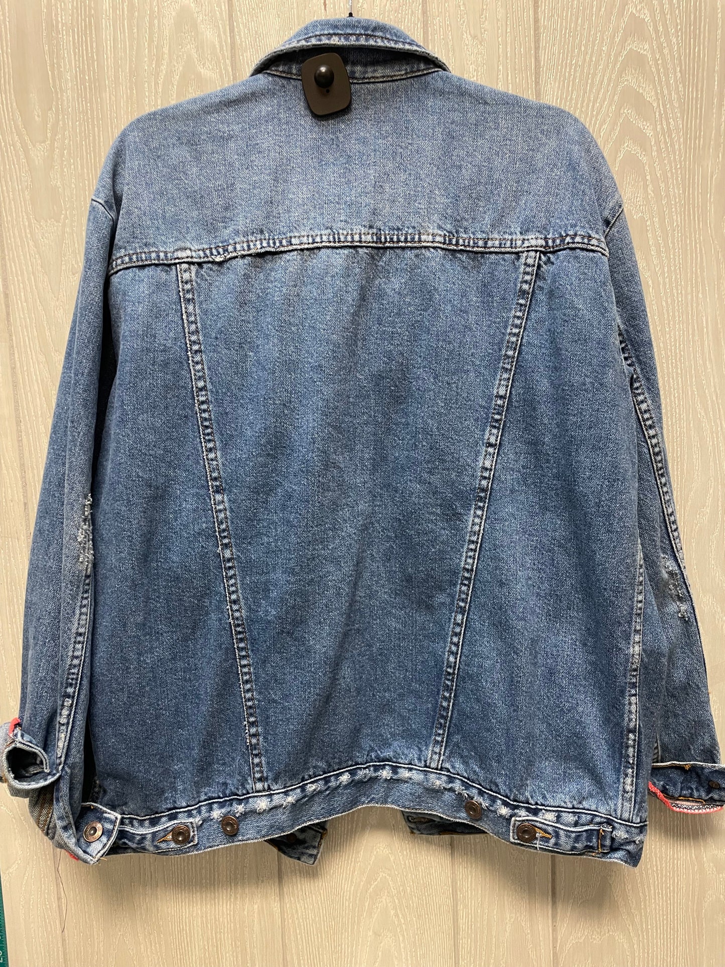 Jacket Denim By Free People In Blue Denim, Size: M