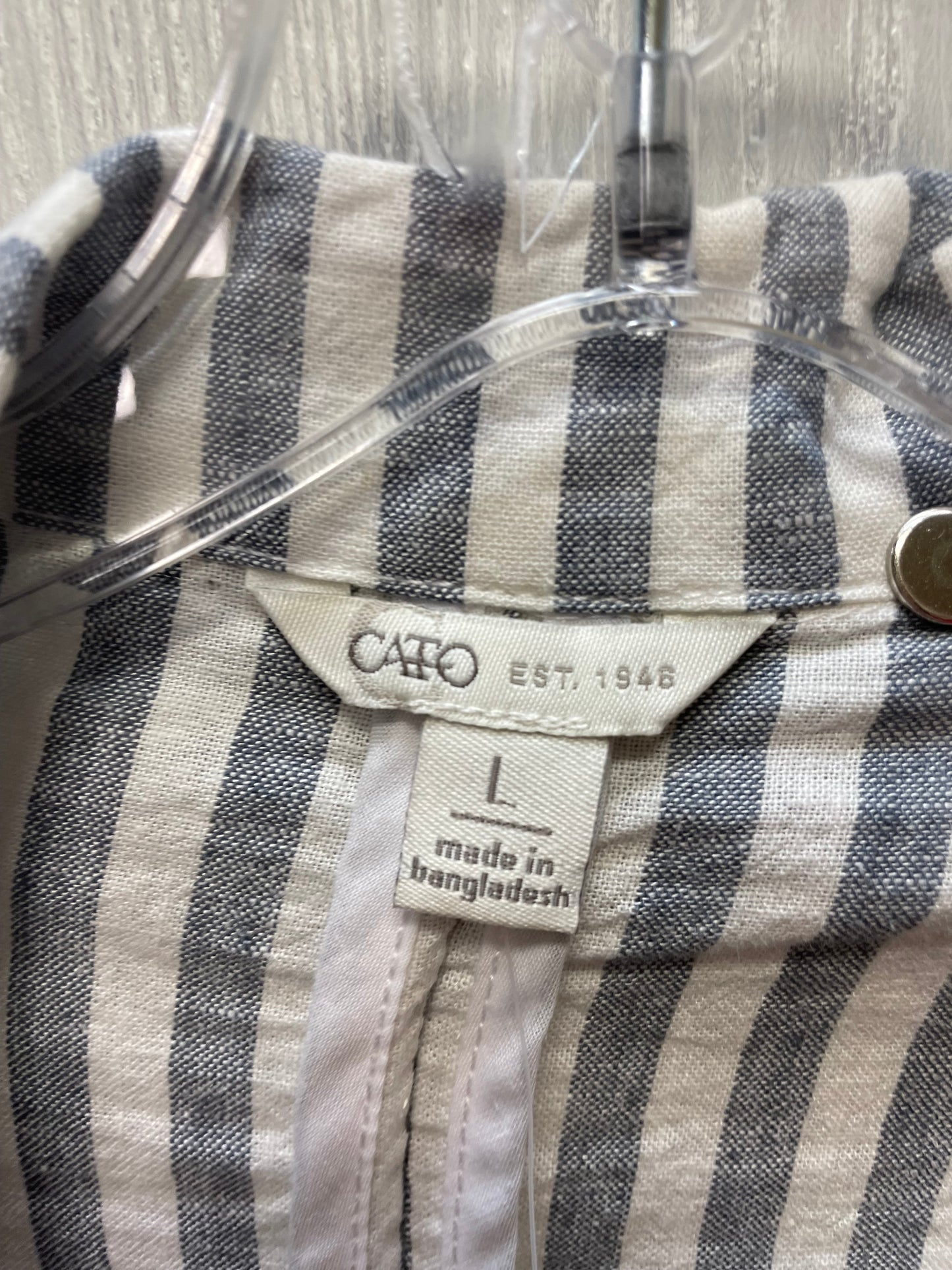 Blazer By Cato In Striped Pattern, Size: L