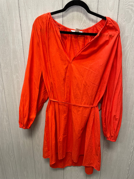 Dress Casual Short By H&m In Orange, Size: Xl