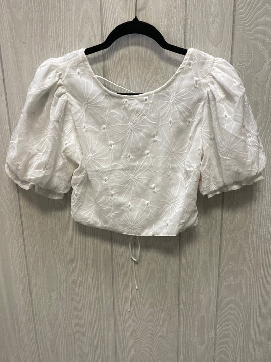 Top Short Sleeve By Mustard Seed In White, Size: M