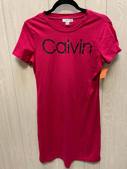 Dress Casual Short By Calvin Klein In Pink, Size: S