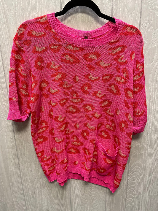 Sweater Short Sleeve By Jodifl In Animal Print, Size: L