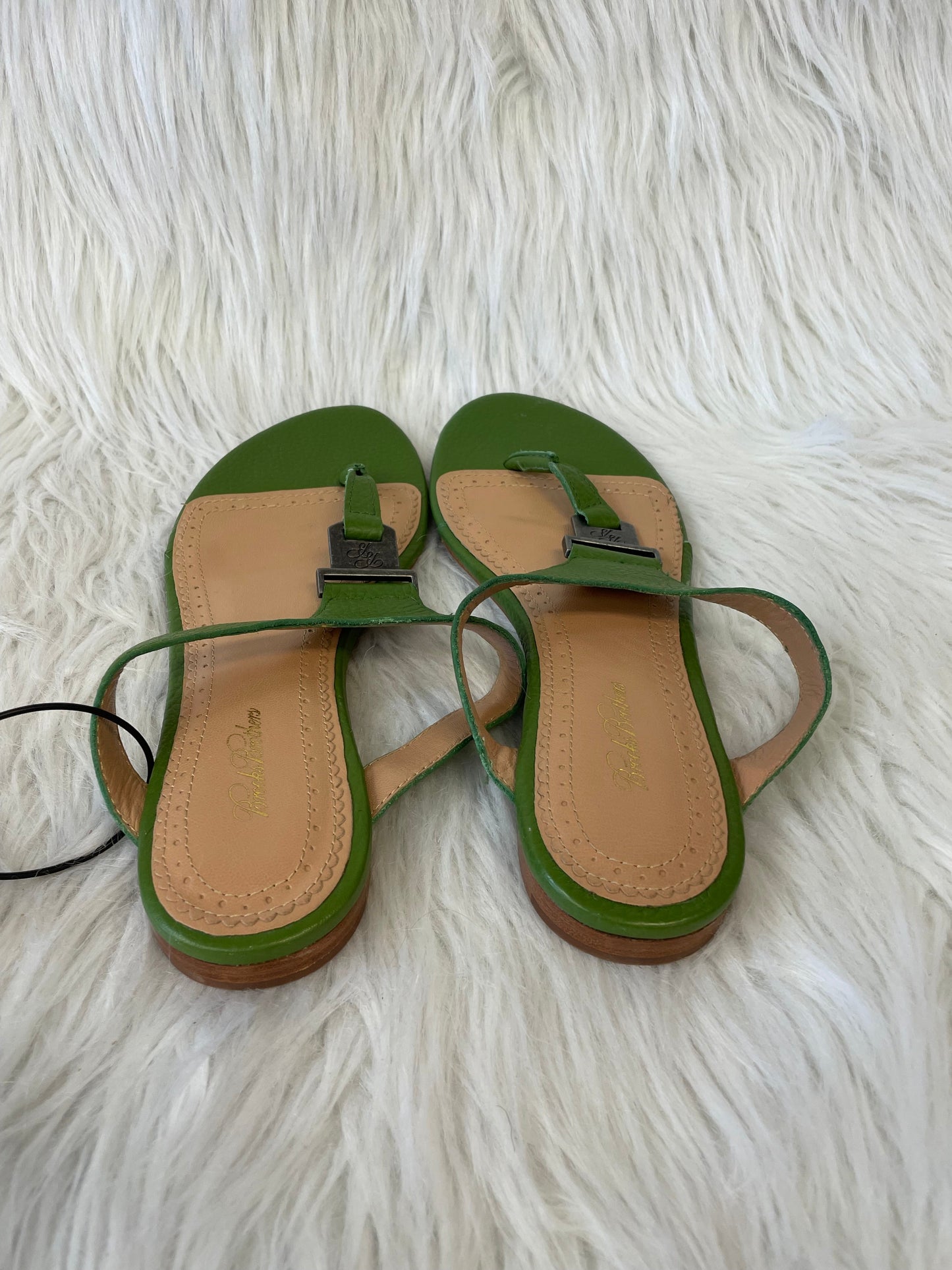 Sandals Flats By Brooks Brothers In Green, Size: 8.5