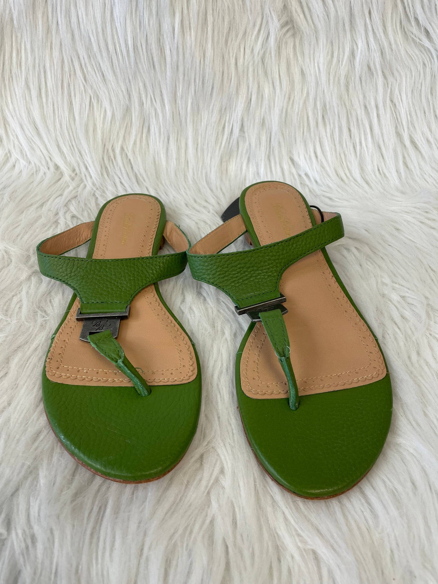 Sandals Flats By Brooks Brothers In Green, Size: 8.5