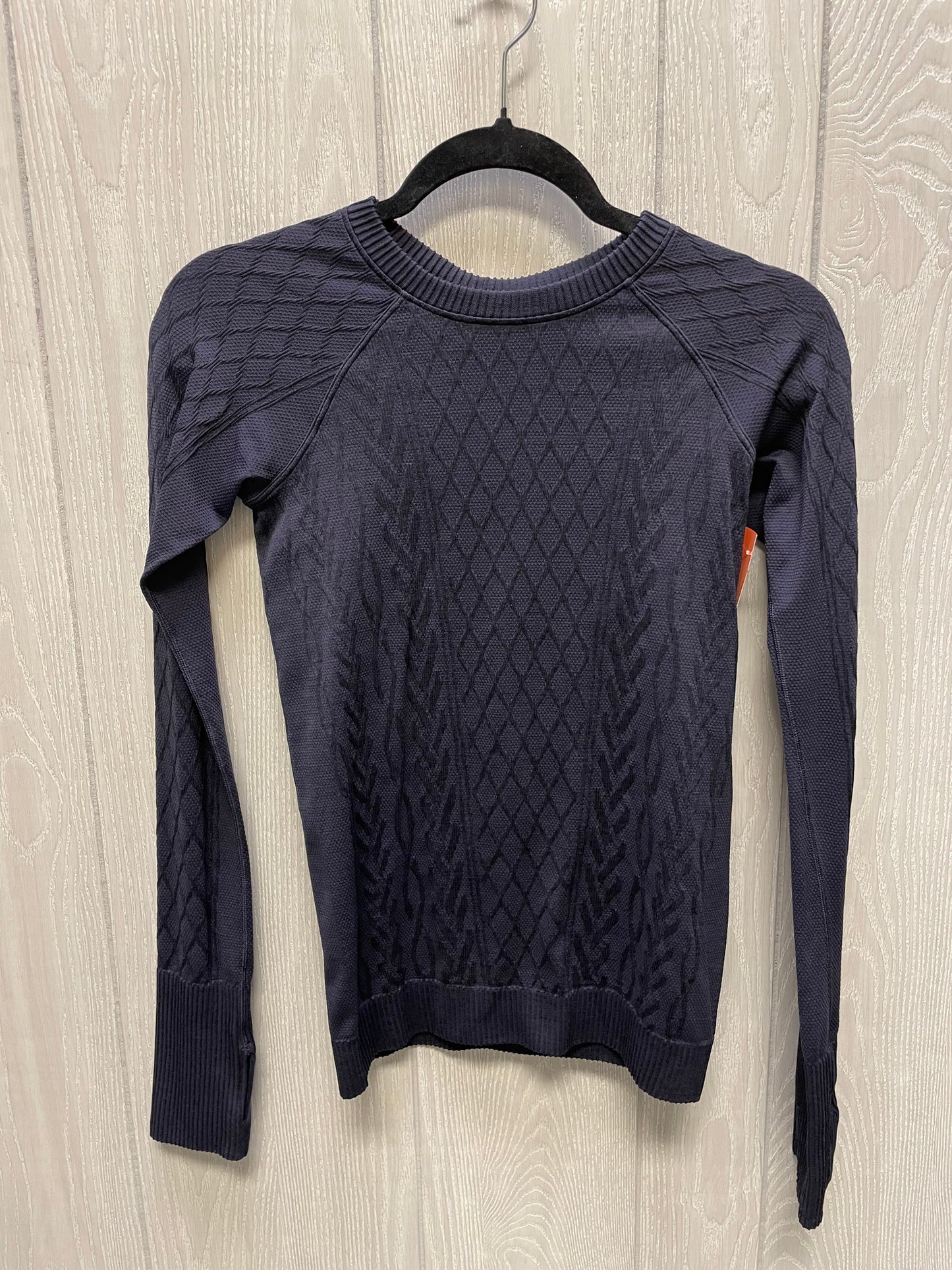 Athletic Top Long Sleeve Crewneck By Lululemon In Navy, Size: 6