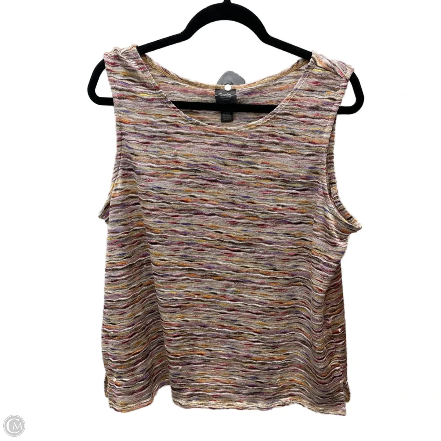 Top Sleeveless By Chicos In Multi-colored, Size: L