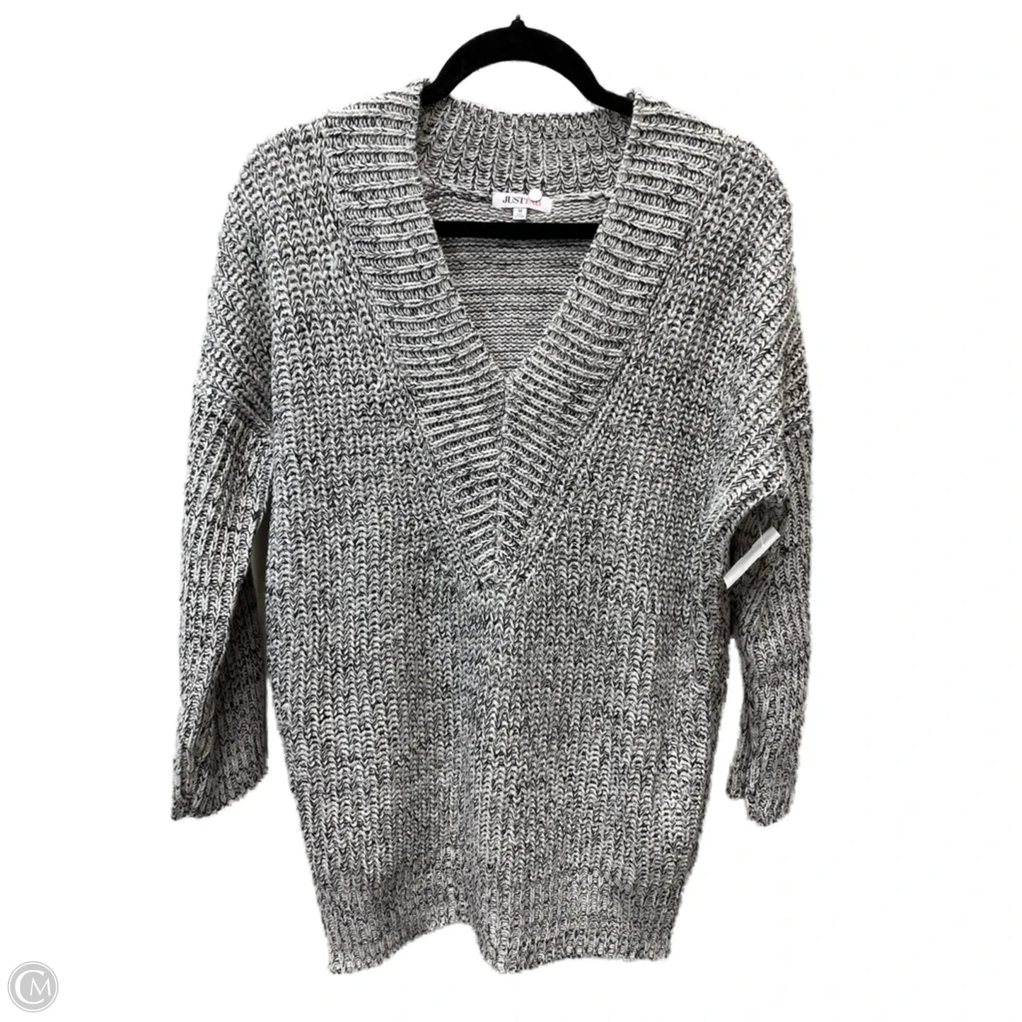 Sweater By Just Fab In Black & White, Size: M
