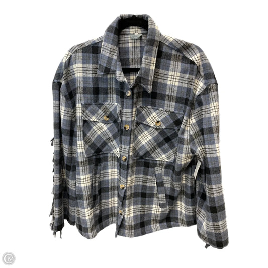 Jacket Shirt By Arula In Plaid Pattern, Size: 1x