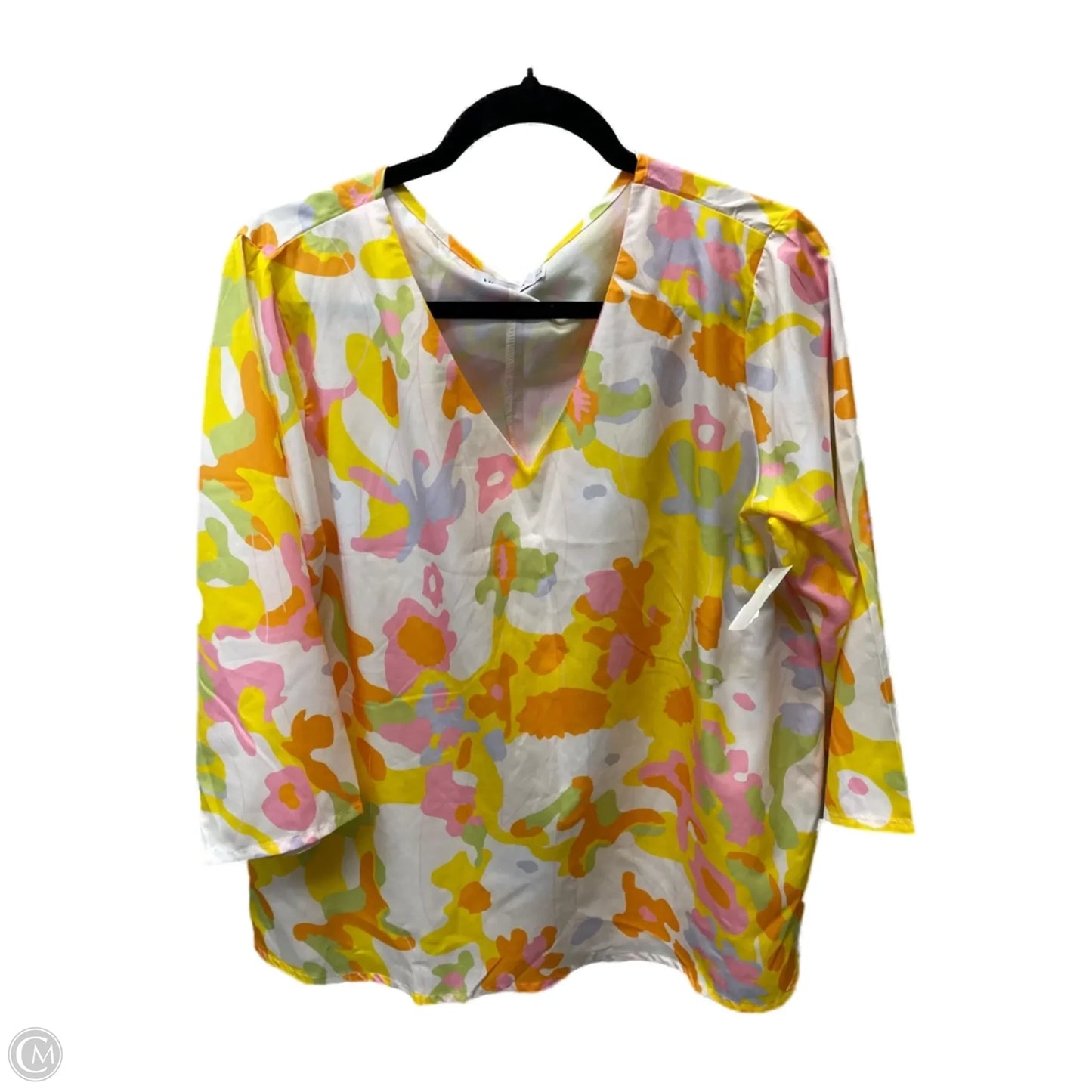 Top 3/4 Sleeve By Misslook In Multi-colored, Size: L