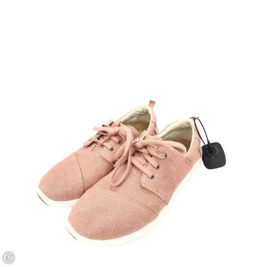 Shoes Flats By Toms In Pink & Silver, Size: 8.5