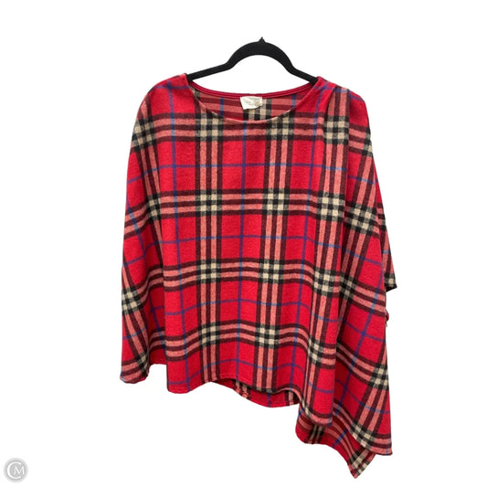 Poncho By 143 Story In Plaid Pattern, Size: S