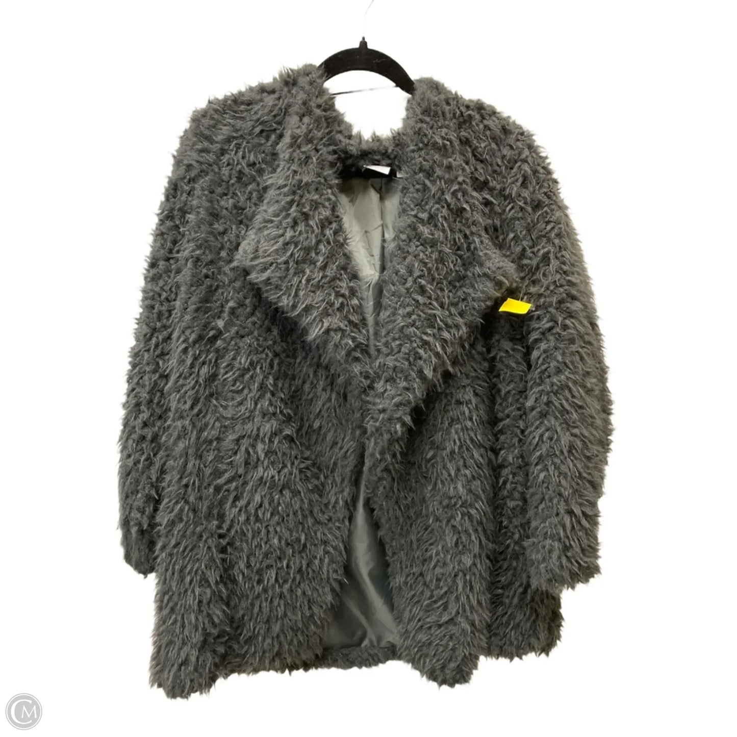 Coat Faux Fur & Sherpa By New Directions In Grey, Size: 1x