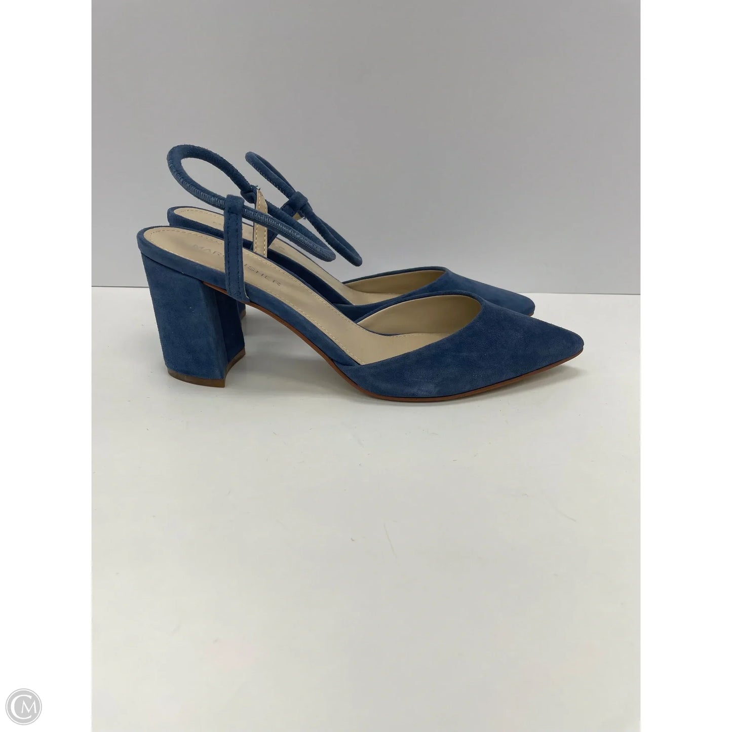 Shoes Heels Block By Marc Fisher In Blue, Size: 7.5