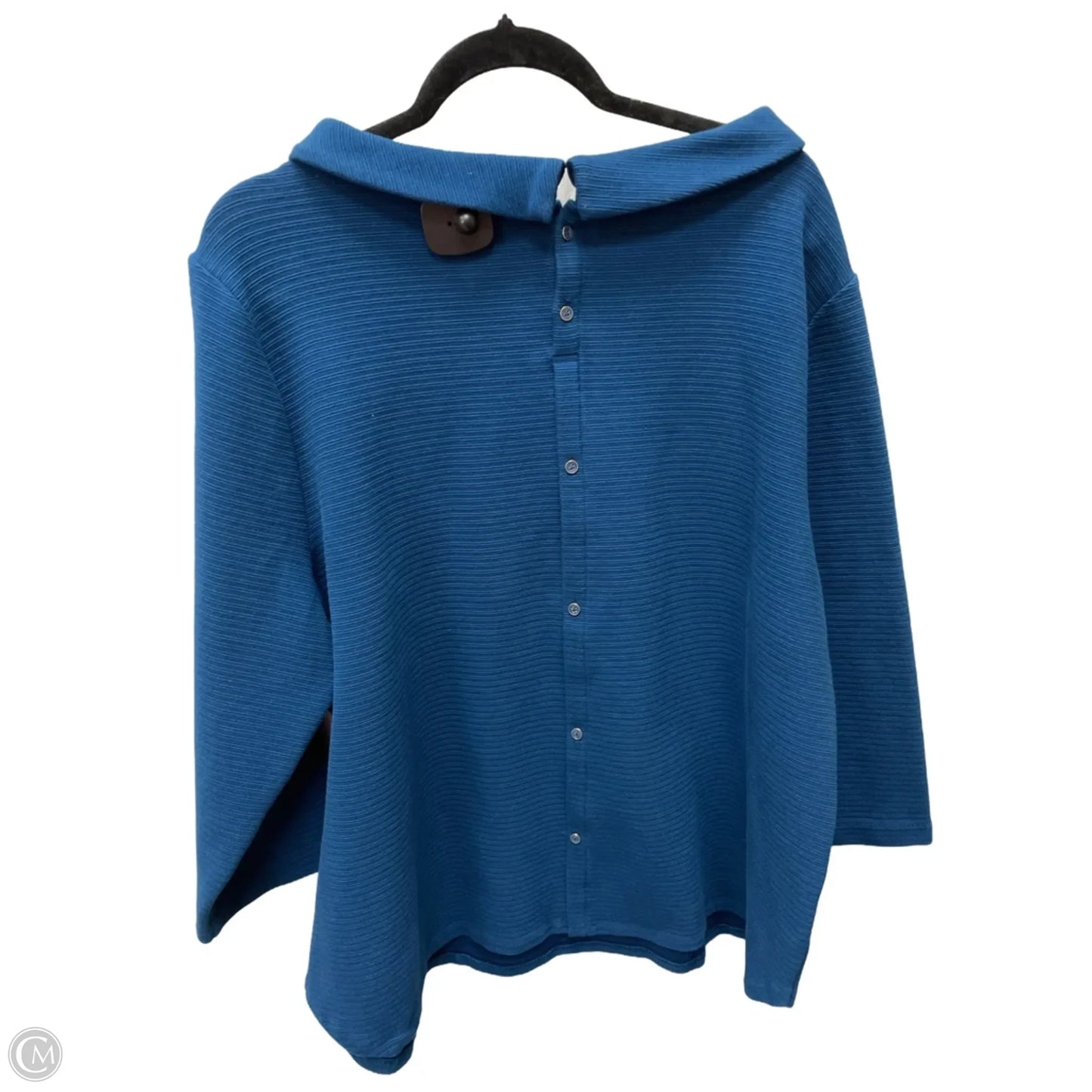 Top 3/4 Sleeve By Talbots In Teal, Size: 3x
