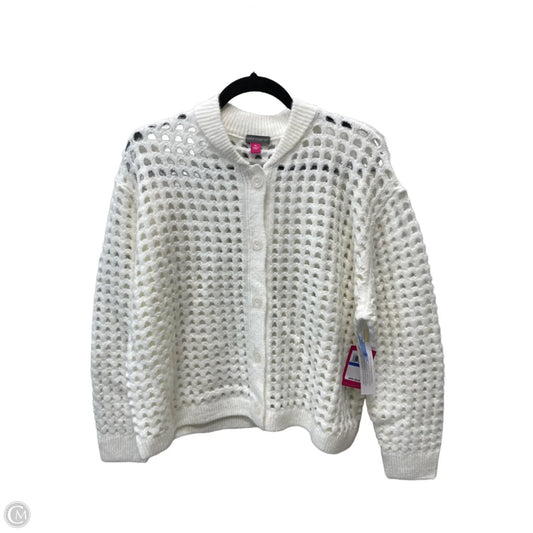 Sweater Cardigan By Vince Camuto In Cream, Size: Xl