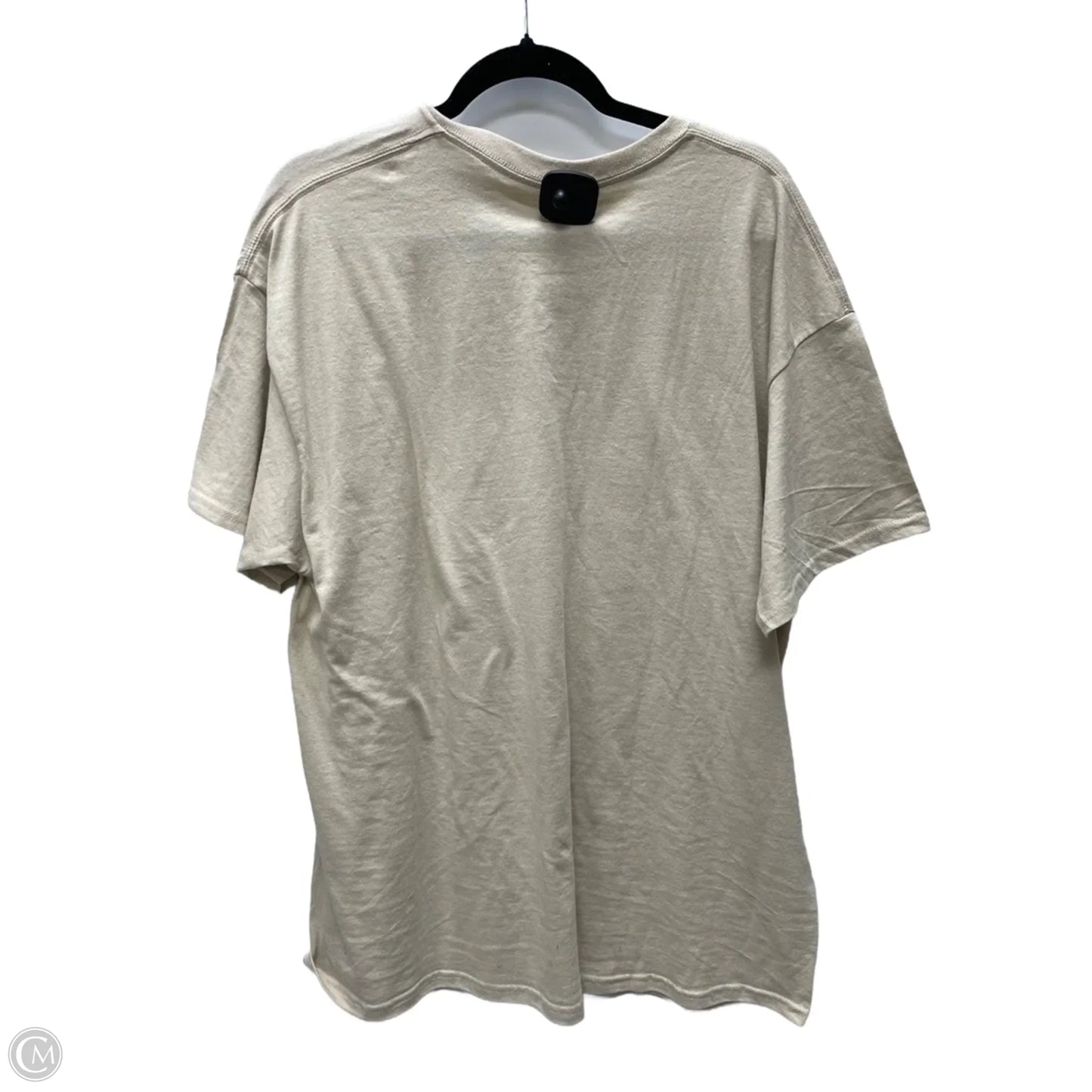 Top Short Sleeve Basic By Cme In Tan, Size: 1x