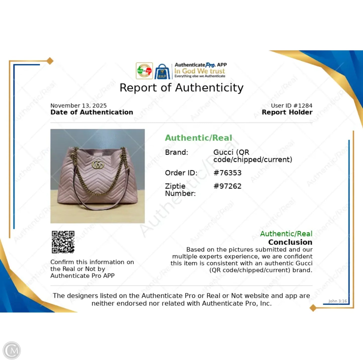 Handbag Luxury Designer By Gucci, Size: Medium