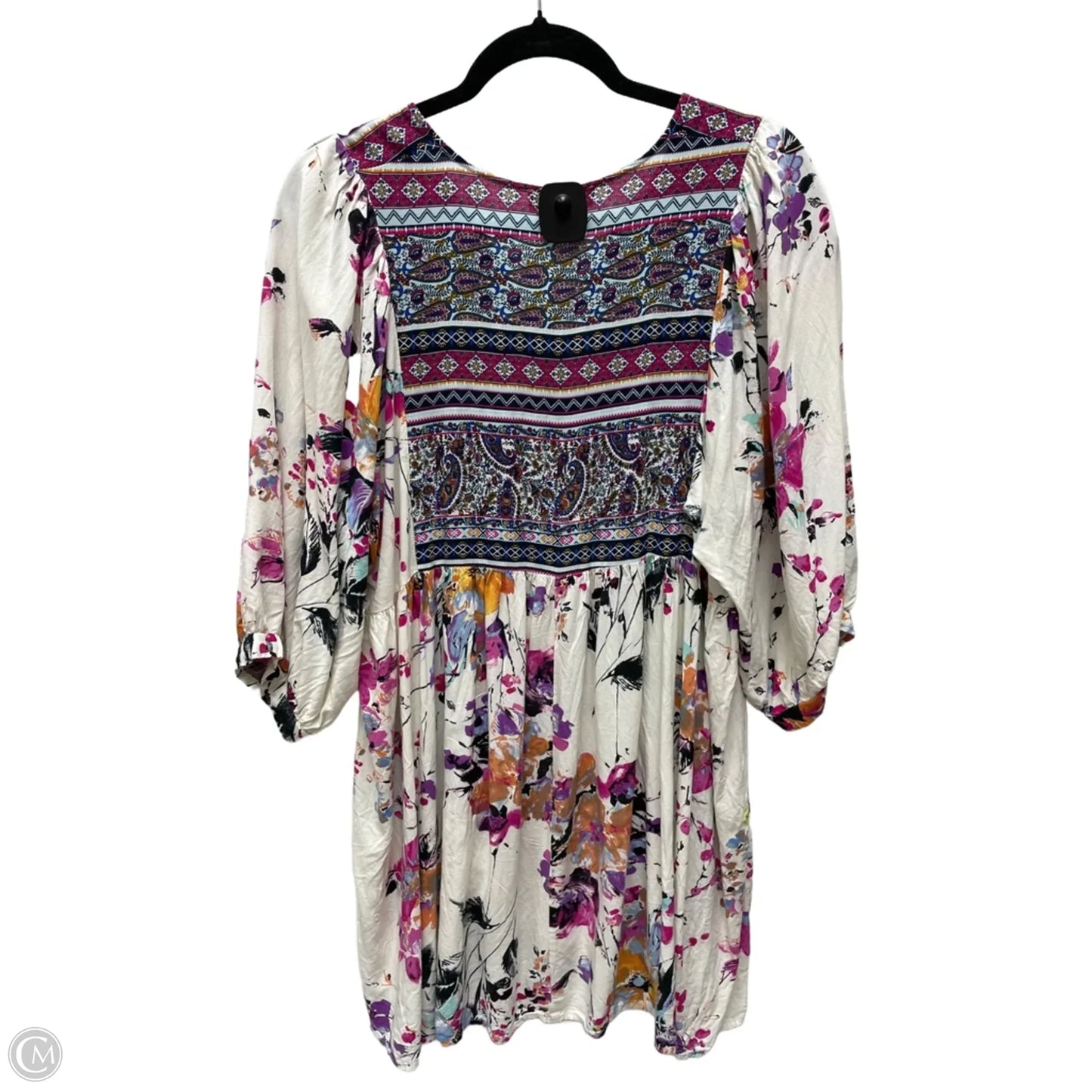 Tunic 3/4 Sleeve By Umgee In Floral Print, Size: 1x