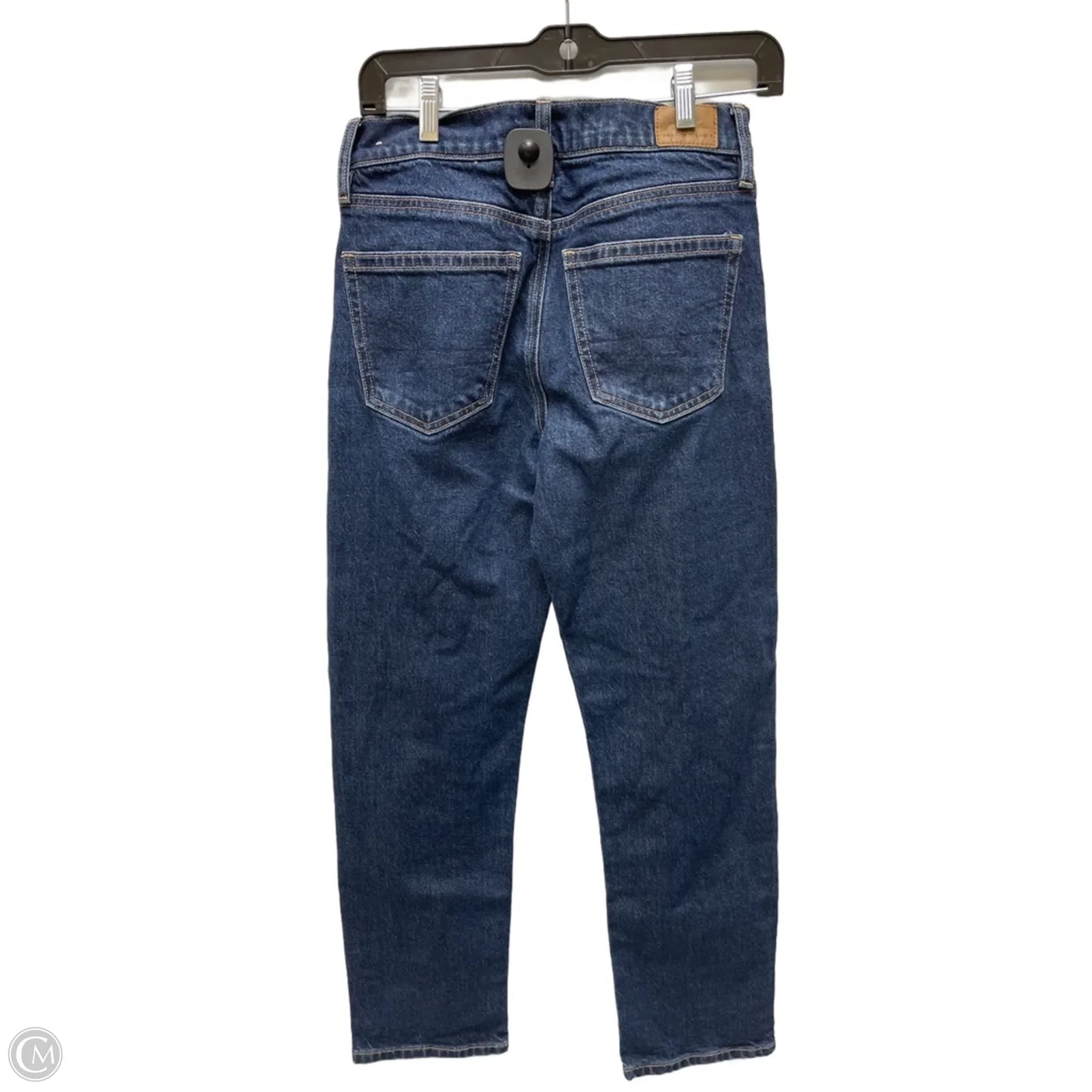 Jeans Straight By American Eagle In Blue Denim, Size: 0