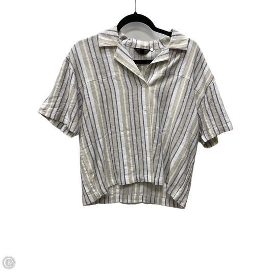 Top Short Sleeve By Banana Republic In Striped Pattern, Size: S