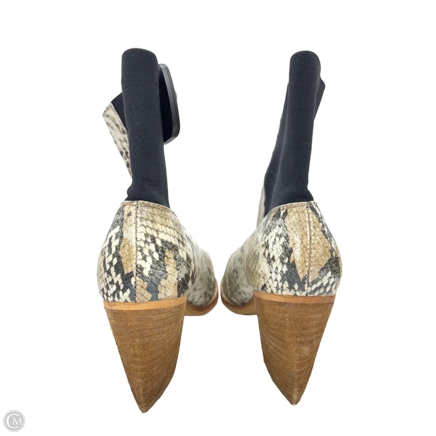 Boots Ankle Heels By Jeffrey Campbell In Snakeskin Print, Size: 7.5