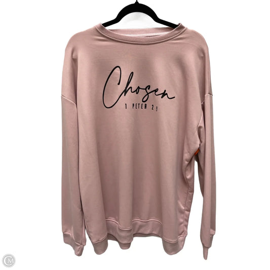 Top Long Sleeve By Clothes Mentor In Pink, Size: 3x