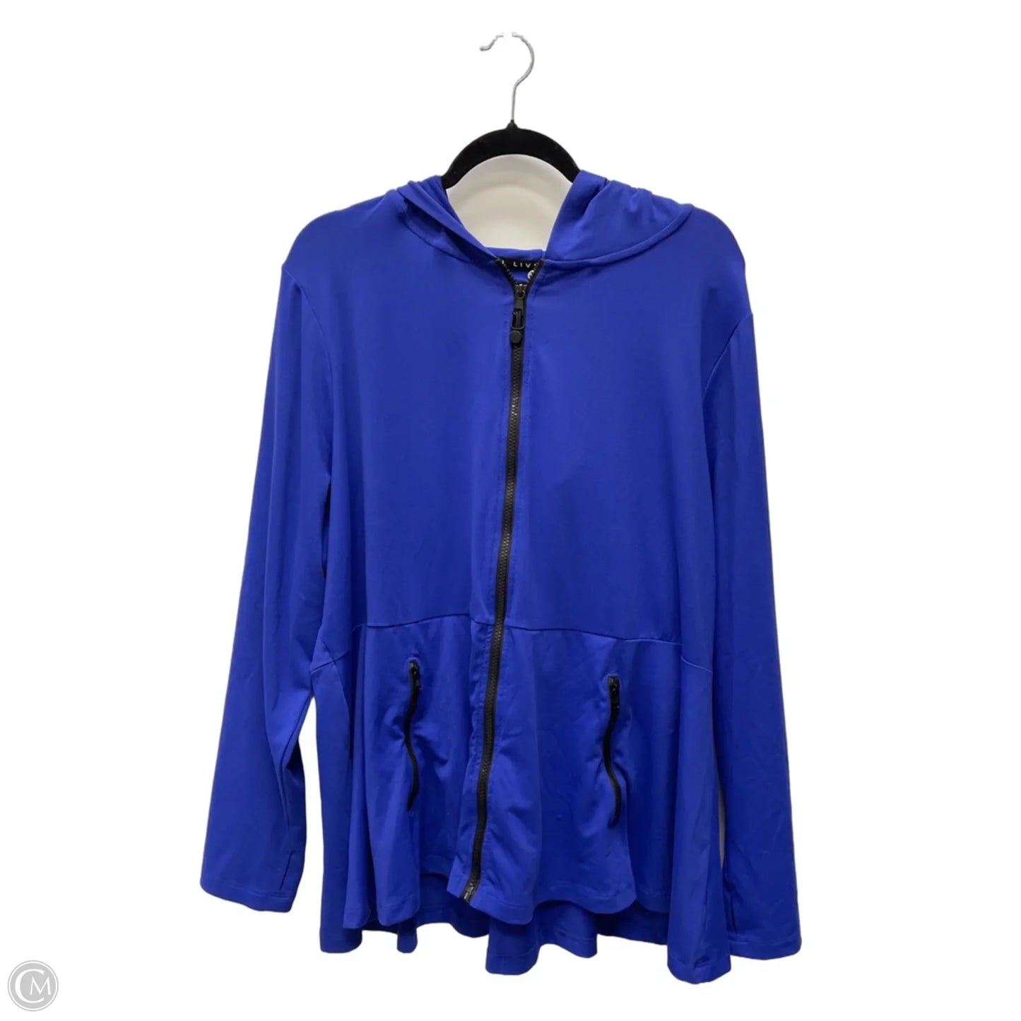 Athletic Jacket By Livi Active In Blue, Size: 2x