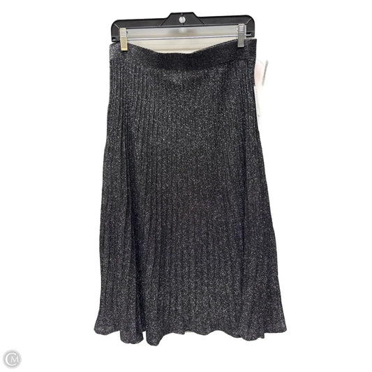 Skirt Midi By Soft Surroundings In Black & Silver, Size: 8