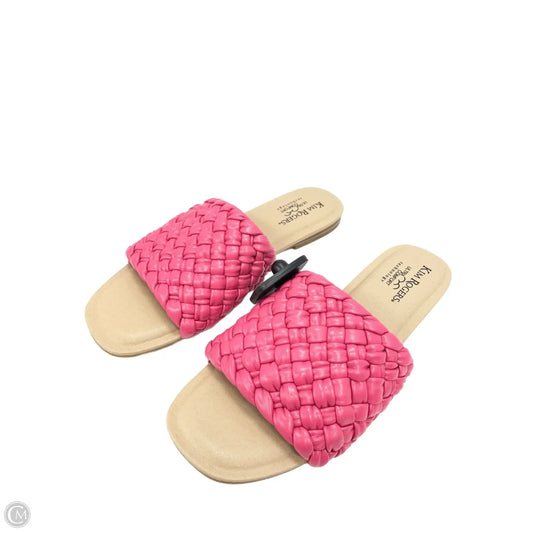 Sandals Flats By Kim Rogers In Brown & Pink, Size: 7.5